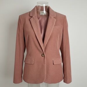 FRNCH Paris Dusty Pink Corduroy One Button Blazer Jacket Women's Size Large